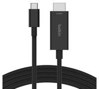 Belkin Connect - Câble adaptateur - USB-C mâle pour HDMI mâle - 2 m - noir - passif, support pour 8K60Hz, prise en charge du mode DP Alt