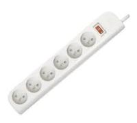 Belkin SurgeStrip E-Series - Protection contre les surtensions - connecteurs de sortie : 6 - France - blanc