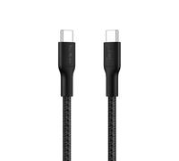Belkin Eco Câble USB-C vers USB-C avec gaine tressée, 1 m, 240 W, doux au toucher, souple, Câble de recharge rapide, pour iPhone 16, Galaxy S25, Pixel 9, MacBook, iPad Pro, etc.- Noir (USB 2.0)
