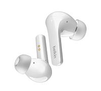 Belkin Écouteurs Bluetooth True Wireless SOUNDFORM Flow avec suppression du bruit de fond (Bluetooth,IPX5 résistance à l’eau, 31h lecture, pour iPhone, Galaxy, Pixel, blanc), AUC006