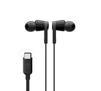 Belkin ROCKSTAR - Écouteurs avec micro - intra-auriculaire - filaire - USB-C - isolation acoustique - noir