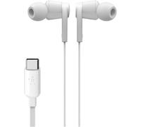 Belkin ROCKSTAR - Écouteurs avec micro - intra-auriculaire - filaire - USB-C - isolation acoustique - blanc Blanc G