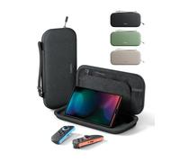 Belkin Étui de Voyage pour Nintendo Switch 2 avec Support AirTag et Poche de Rangement pour Cartes de Jeu - Étui de Transport Portable léger avec Coque Rigide et intérieur Doux, Essentiels de Voyage