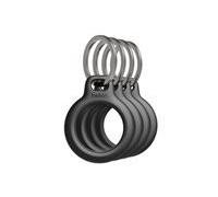 Belkin Anneau de protection avec attache en métal (protection pour AirTag, accessoire résistant aux rayures, Noir, Pack de 4) Pour Écouteur, Sac
