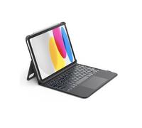 Belkin Everyday Étui clavier avec support, clavier Bluetooth rétroéclairé, commandes multi-gestes, compatibilité de stockage magnétique pour Apple Pencil et touches multimédia pour iPad 10e génération