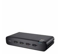 Belkin F1DN104W commutateur écran, Clavier et Souris Noir - Commutateurs écran-Clavier-Souris (USB, PS/2, USB, PS/2, DisplayPort, 3840 x 2160 Pixels, 3840 x 2160 Pixels, Noir)