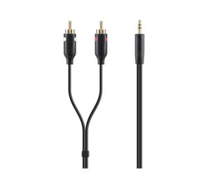 Belkin F3Y116BT2M câble audio 2 m 2 x RCA 3,5mm Noir