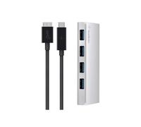 Belkin Hub USB 3.0 4 ports – câble micro-B 3.1 vers USB-C 1 m – Aluminium brossé
