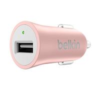 Belkin - F8M730btC00 Chargeur Premium Allume-cigare USB Universel, 12W/2.4A pour Smartphone et Tablette - Or Rose Métallique (Compatible iPhone 8/8+ et iPhone X)