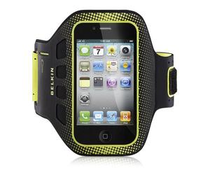 Belkin F8Z894cwC00 étui brassard de sport en Neoprène pour iPhone 4 et 4S Noir/Jaune