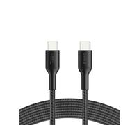 Belkin Gaming Câble USB-C vers USB-C (60 W, 2 m, gaine tressée, recharge rapide, pour Nintendo Switch 2, iPhone 16, iPhone 15, iPad, MacBook Air, Chromebook, Samsung Galaxy S25 Ultra, etc., noir)