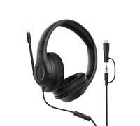 Belkin Gaming Casque Audio Filaire Inspire pour Enfants (Adaptateur USB-C, Micro intégré orientable, Volume limité à 85 DB, pour Nintendo Switch 2, iPhone 16, Samsung Galaxy S25, tablettes - Noir)