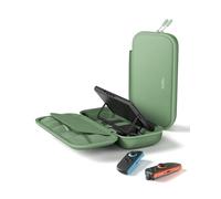 Belkin Gaming Pochette de rangement avec batterie externe 10 000 mAh pour Nintendo Switch 2 (écran LCD, recharge rapide de 30W, compartiments pour AirTag et cartes de jeux, Vert)
