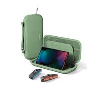 Belkin Gaming Pochette de Transport pour Nintendo Switch 2 (Compartiments pour AirTag et Cartes de Jeux, étui léger et Portable avec Coque de Protection et revêtement intérieur Doux au Toucher, Vert)