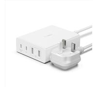 Belkin GaN Station de Charge USB 108 W pour Plusieurs appareils, 2 USB de Type C et 2 USB A pour MacBook, Pro, Air, iPhone 12, Pro, Max, Mini, iPad Pro, Air, Galaxy et Plus Encore