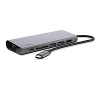 Belkin Hub Multimédia USB-C avec Cble USB-C Intégré (Dock USB-C pour Ordinateurs Portables Équipés d'un Port USB-C et Tournant sous Mac OS ou sous Windows) - Amazon Vine