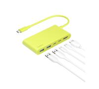Belkin Hub USB C 100 W, hub 5 Ports avec écran HDMI 4K @ 60 Hz pour MacBook | Alimentation 100 W, transfert de données rapide, adaptateur multiport USB C, iPad Pro, Chromebook, iPhone 18 Pro