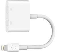 Belkin Lightning Audio + Charging Cable RockStar, 11.5 cm, Blanc