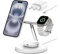 Belkin, MagSafe Qi2 15W Station de recharge 3-en-1 iPhone AirPods Apple Watch, blanc