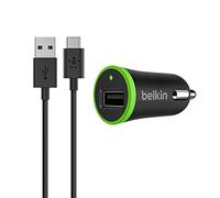 Belkin - Mini Chargeur Allume-Cigare avec Câbe USB-A vers USB-C -1,2 m - Noir (Compatible Samsung Galaxy S9/S9+/Note 9)