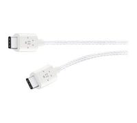 Belkin MIXIT Metallic - Câble USB - USB-C (M) pour USB-C (M) - USB 2.0 - 1.83 m - blanc
