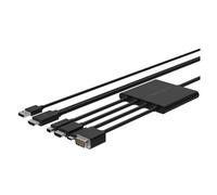Belkin Multiport to HDMI Digital AV Adapter - Câble vidéo/audio - HD-15 (VGA), HDMI, Mini DisplayPort, USB-C mâle pour USB, HDMI mâle - 2.4 m - support 4K