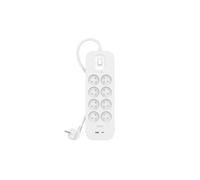 Belkin Multiprise parafoudre 8 prises - 1 USB-C et 1 USB-A, cordon 2 m, 900 J, Recharge rapide PD