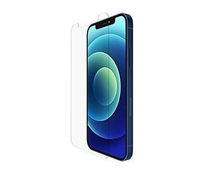 Belkin Protection d’Écran Antimicrobienne TemperedGlass Privacy pour iPhone 12 Pro/iPhone 12 (Écran à l’Abri des Regards, Réduction de la Prolifération des Bactéries jusqu’à 99 %) Noir Opaque