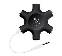 Belkin - Répartiteur audio pour smartphone/MP3/tablette tactile - 5 x jack 3,5 mm - Noir