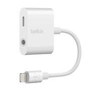 Belkin Adaptateur audio et charge 3,5 mm RockStar – Lightning vers mini-jack 4 pôles, blanc