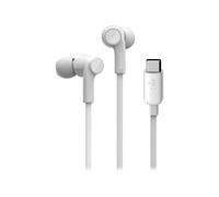 Belkin ROCKSTAR - Écouteurs avec micro - intra-auriculaire - filaire - USB-C - isolation acoustique - blanc Blanc G