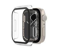 Belkin ScreenForce Apple Watch 41 mm, 40 mm Series 8, SE, 7, 6, 5, 4 Bumper Case avec protecteur d'écran en verre trempé intégré, résistant aux rayures et facile à installer - Noir