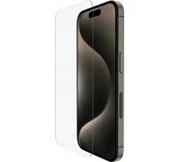 Belkin Protection d'écran antimicrobienne ScreenForce pour iPhone 15 Pro Max, verre trempé, protection fine, transparente, antirayure, support Easy Align pour pose sans bulle d'air, Tempered Glass