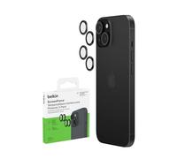 Belkin Screenforce TemperedGlass Protections d'objectifs pour Apple iPhone 15 et iPhone 15 Plus, compatibles avec les étuis et coques de protection, accessoires pour Apple iPhone (Pack de 2)