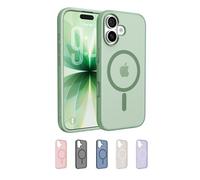 Belkin SheerForce Grip Coque iPhone 17, Coque de Protection Compatible MagSafe, Design Fin, Protection avec Rainures Antidérapantes, Magnétique et Anti-Impacts - Vert