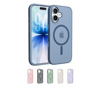 Belkin SheerForce Grip Coque iPhone 17, Coque de Protection Compatible MagSafe, Design Fin, Protection avec Rainures Antidérapantes, Magnétique et Anti-Impacts- Bleu