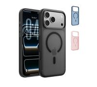 Belkin SheerForce Grip Coque iPhone 17 Pro, Coque de Protection Compatible MagSafe Design Fin, Protection avec Rainures Antidérapantes, Magnétique et Anti-Impacts- Noir