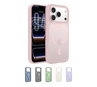 Belkin SheerForce Grip Coque iPhone 17 Pro, Coque de Protection Compatible MagSafe Design Fin, Protection avec Rainures Antidérapantes, Magnétique et Anti-Impacts- Rose