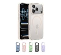 Belkin SheerForce Grip Coque iPhone 17 Pro, Coque de Protection Compatible MagSafe Design Fin, Protection avec Rainures Antidérapantes, Magnétique et Anti-Impacts - Beige