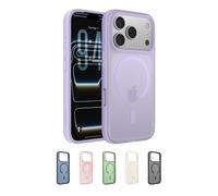 Belkin SheerForce Grip Coque iPhone 17 Pro, Coque de Protection Compatible MagSafe Design Fin, Protection avec Rainures Antidérapantes, Magnétique et Anti-Impacts - Violet