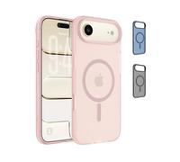 Belkin SheerForce Grip Coque iPhone 17 Pro Max, Coque de Protection Compatible MagSafe, Design Fin, Protection avec Rainures Antidérapantes, Magnétique et Anti-Impacts- Rose