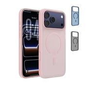 Belkin SheerForce Grip Coque iPhone 17 Pro Max, Coque de Protection Compatible MagSafe, Design Fin, Protection avec Rainures Antidérapantes, Magnétique et Anti-Impacts- Rose