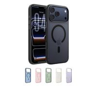 Belkin SheerForce Grip Coque iPhone 17 Pro Max, Coque de Protection Compatible MagSafe, Design Fin, Protection avec Rainures Antidérapantes, Magnétique et Anti-Impacts- Noir