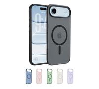 Belkin SheerForce Grip Coque iPhone Air, Coque de Protection Compatible MagSafe, Design Fin, Protection avec Rainures Antidérapantes, Magnétique et Anti-Impacts- Noir