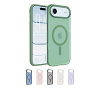 Belkin SheerForce Grip Coque iPhone Air, Coque de Protection Compatible MagSafe, Design Fin, Protection avec Rainures Antidérapantes, Magnétique et Anti-Impacts - Vert