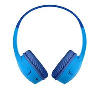 Belkin SoundForm Mini Casque Audio sans Fil pour Enfants avec Micro intégré (Circum-aural, autonomie de 30 h, pour Apprentissage, Voyages, Autocollants Amusants, pour iPhone, iPad, Galaxy) - Bleu