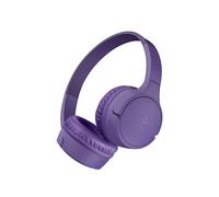 Belkin SoundForm Mini Casque Audio sans Fil pour Enfants avec Micro intégré (Circum-aural, autonomie de 30 h, pour Apprentissage, Voyages, Autocollants Amusants, pour iPhone, iPad, Galaxy, Violet)