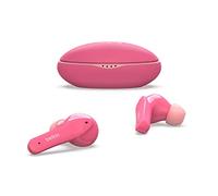 Belkin SOUNDFORM Nano, écouteurs enfants True Wireless, limite de 85 dB (protection auditive), apprentissage en ligne, école, certifié IPX5, 24 h de lecture pour iPhone, Galaxy, Pixel, etc.- Rose