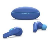 Belkin SOUNDFORM Nano, écouteurs enfants True Wireless, limite de 85 dB (protection auditive), apprentissage en ligne, école, certifié IPX5, 24 h de lecture pour iPhone, Galaxy, Pixel, etc.- Bleu