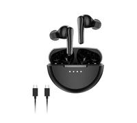 Belkin SoundForm Rhythm Écouteurs True Wireless avec Micro intégré (Recharge Rapide USB-C, autonomie de 28 h, Indice d'étanchéité IPX5, Bluetooth, pour iPhone, iPad, Galaxy, Pixel, etc., Noir)